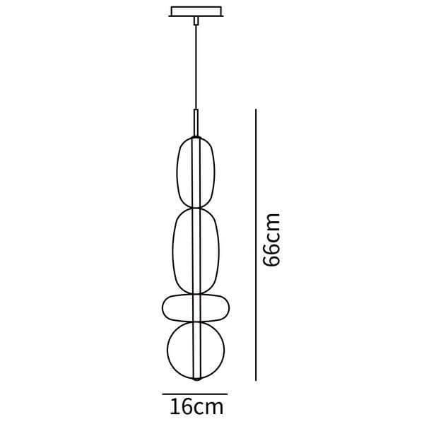 Pendant Light Coloured Glass 76.0 cm Smoky Dining Room Kitchen Island Hanging Ceiling Lamp | Thomler