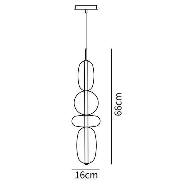 Pendant Light Coloured Glass 76.0 cm Smoky Dining Room Kitchen Island Hanging Ceiling Lamp | Thomler