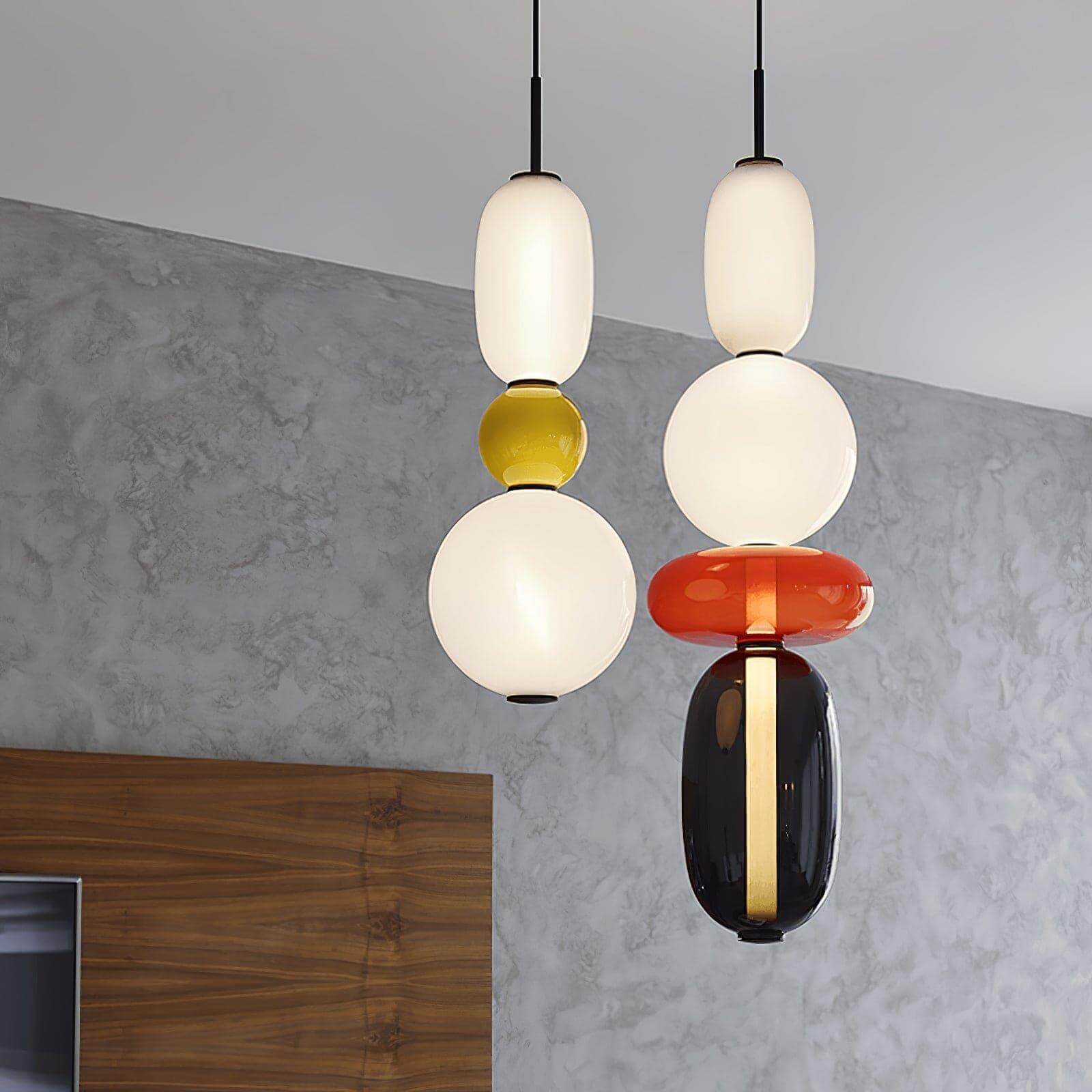 Pendant Light Coloured Glass 76.0 cm Smoky Dining Room Kitchen Island Hanging Ceiling Lamp | Thomler