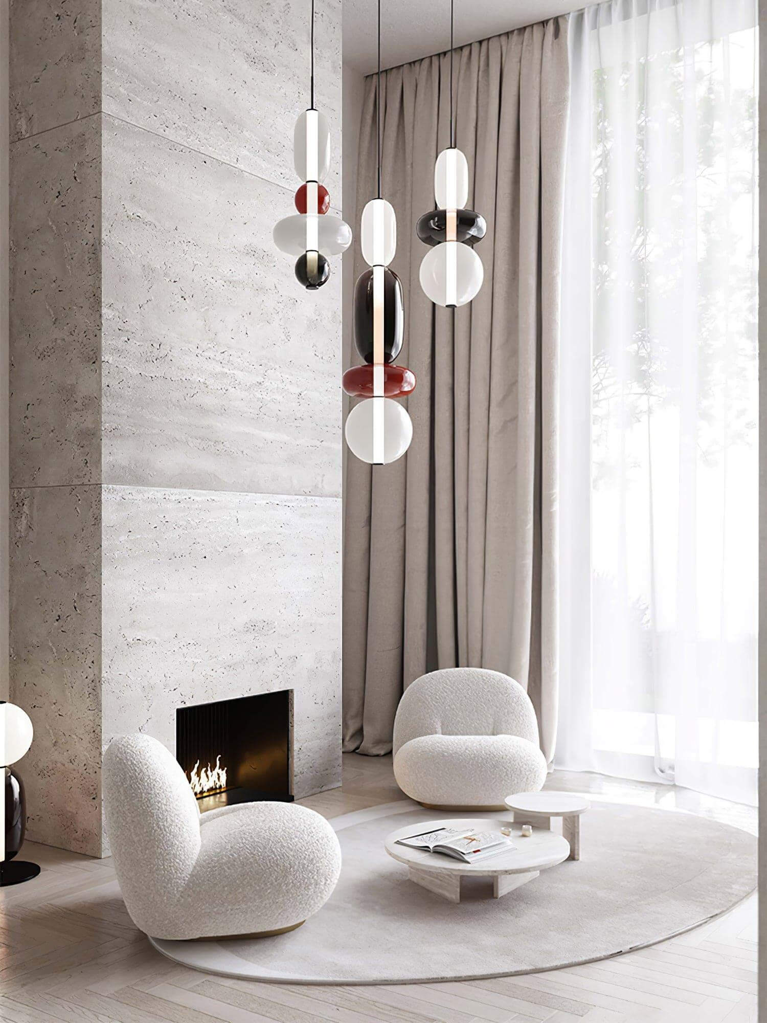 Pendant Light Coloured Glass 76.0 cm Smoky Dining Room Kitchen Island Hanging Ceiling Lamp | Thomler