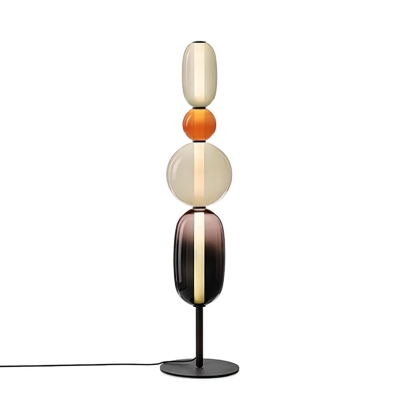 Floor Lamp Metal Glass Acrylic 51.2 in Adjustable Indoor Living Room Lighting Modern Home Decor | Thomler