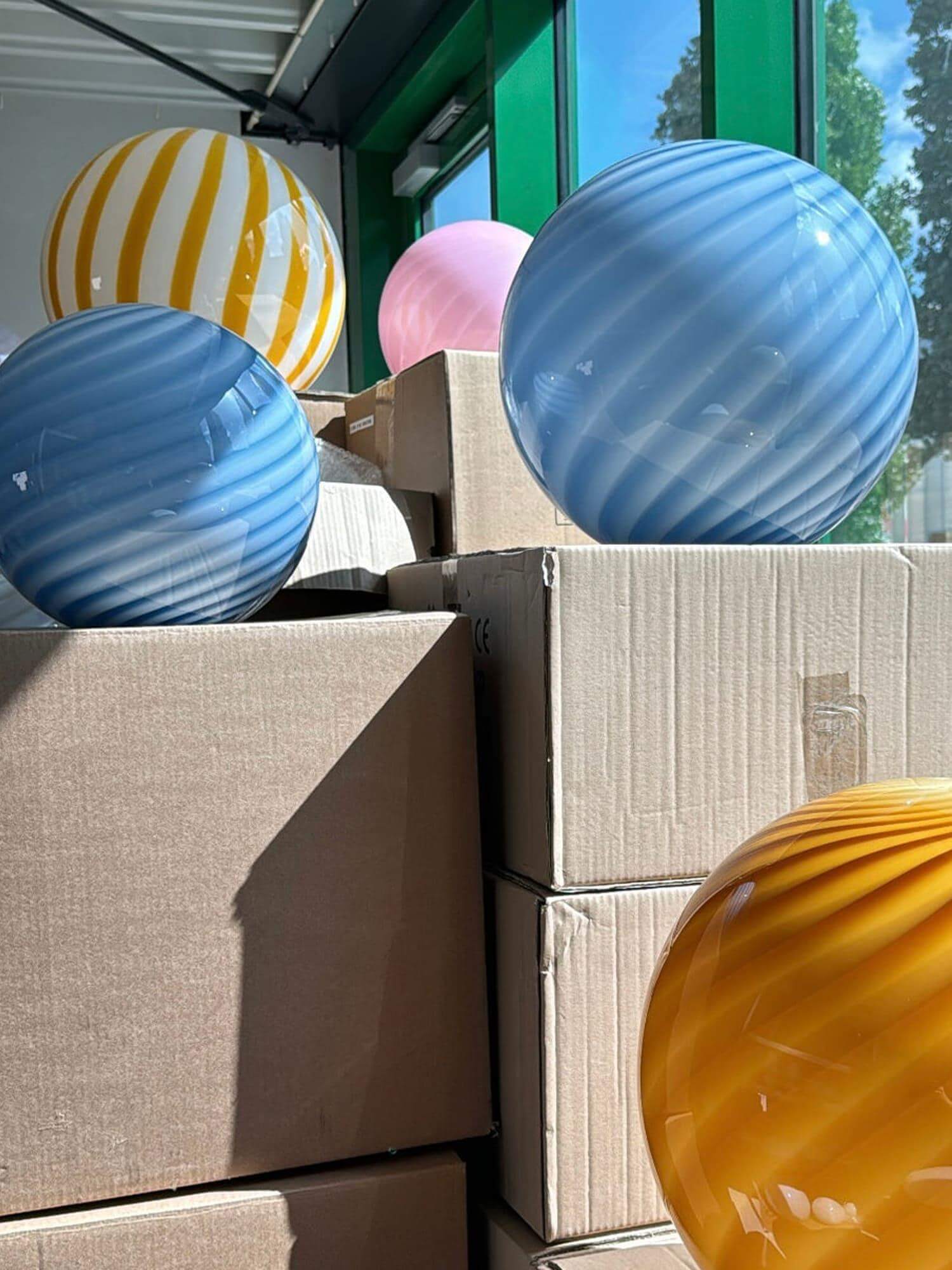 Pendant Light Glass Sphere 11.8 in Milk Honey Kitchen Island Hanging Ceiling Lamp Modern Dining Room Lighting Fixture | Thomler