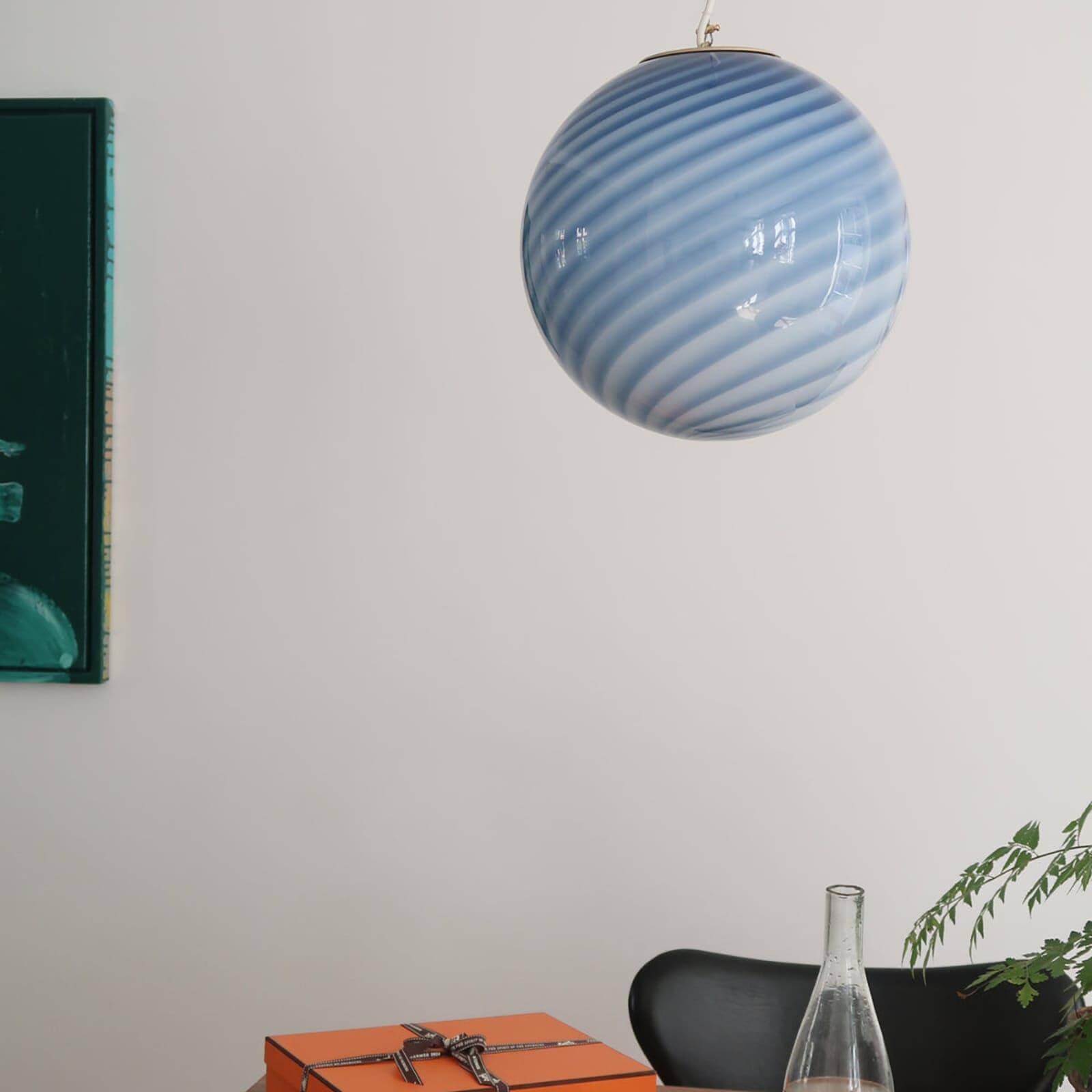 Pendant Light Glass Sphere 11.8 in Milk Honey Kitchen Island Hanging Ceiling Lamp Modern Dining Room Lighting Fixture | Thomler