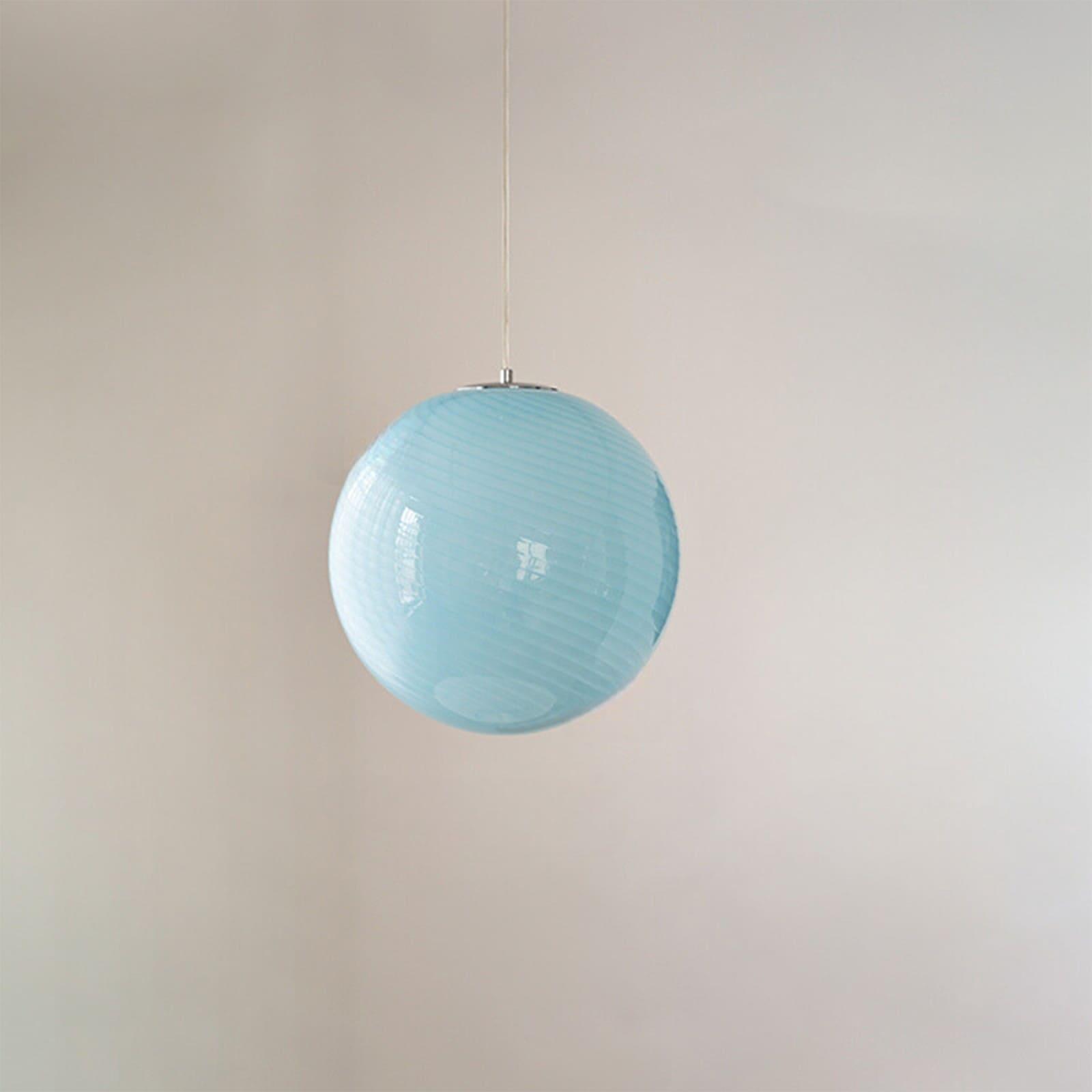 Pendant Light Glass Sphere 11.8 in Milk Honey Kitchen Island Hanging Ceiling Lamp Modern Dining Room Lighting Fixture | Thomler