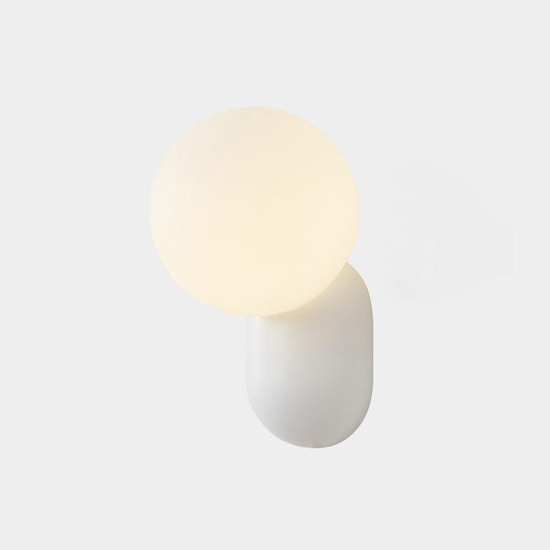 Orb Brass Wall Light with Resin Globe Shade – Modern Minimalist Sconce for Bedroom, Bath & Hallway | Thomler