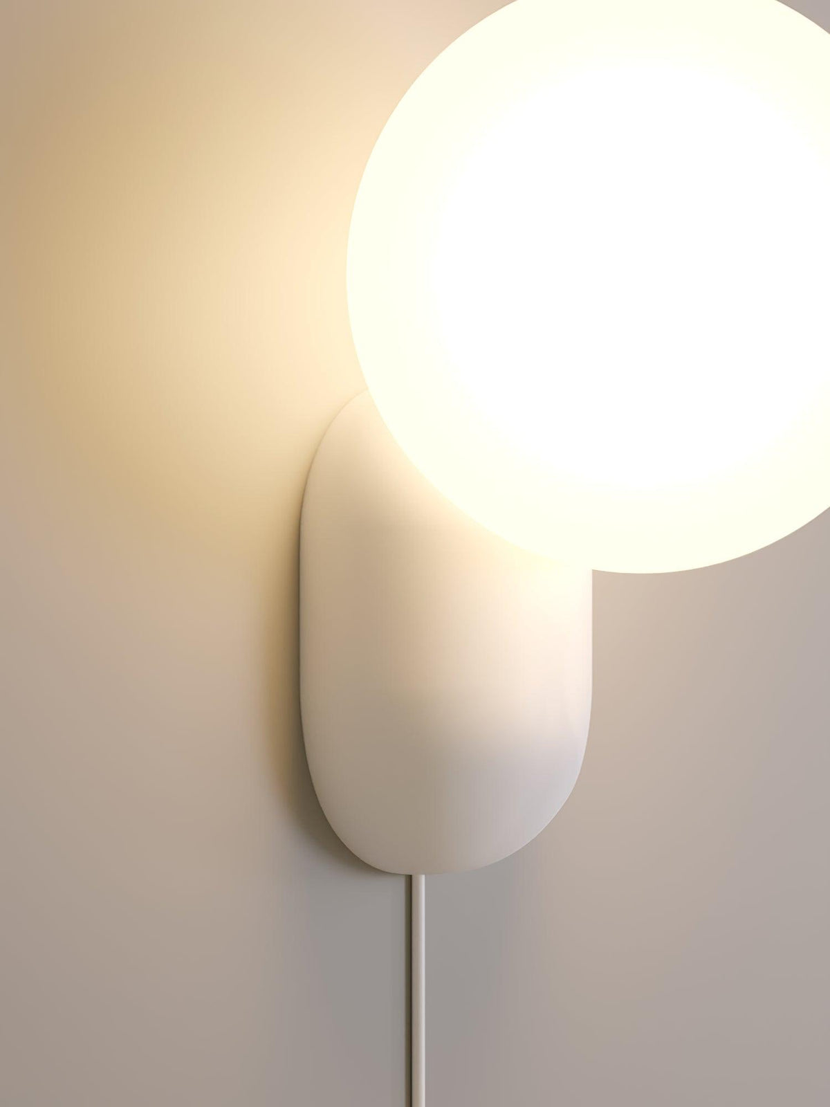 Orb Brass Wall Light with Resin Globe Shade – Modern Minimalist Sconce for Bedroom, Bath & Hallway | Thomler