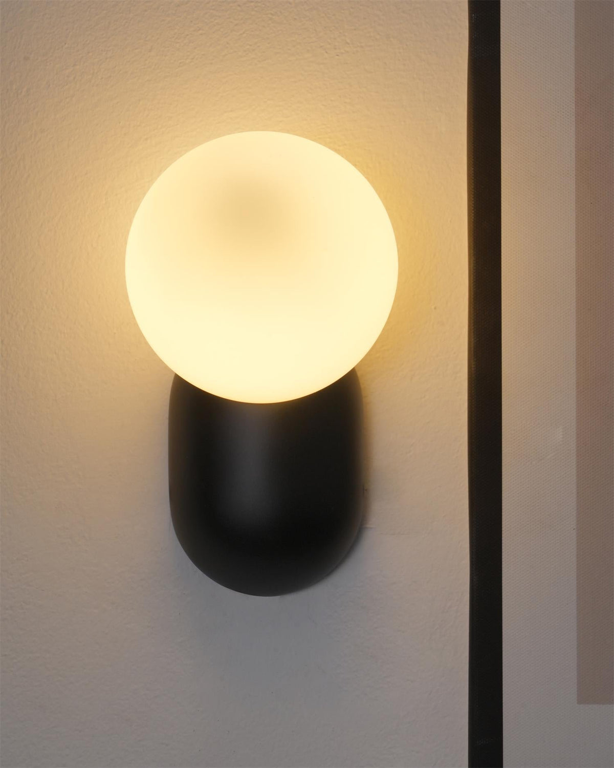 Orb Brass Wall Light with Resin Globe Shade – Modern Minimalist Sconce for Bedroom, Bath & Hallway | Thomler