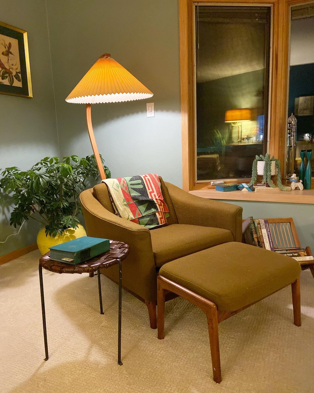 Floor Lamp Beech Wood Arc 150.0 cm Natural Living Room Reading Light Linen Shade Scandinavian Retro Lighting | Thomler