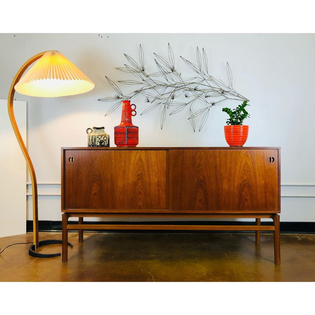 Floor Lamp Beech Wood Arc 150.0 cm Natural Living Room Reading Light Linen Shade Scandinavian Retro Lighting | Thomler