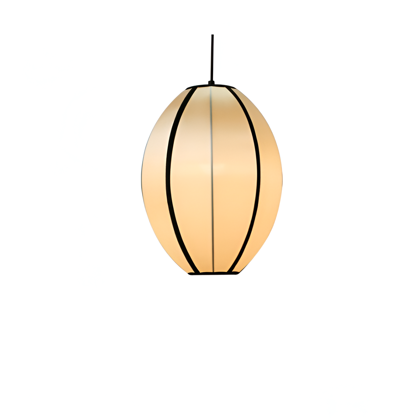 Pendant Light Silk 15.7 in Pumpkin Shade White Dining Room Bedroom Hanging Ceiling Lamp E27 Soft Ambient Lighting Adjustable Cord | Thomler