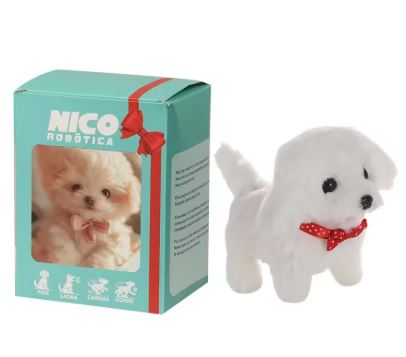 Battery-Powered Animated Plush Puppy Toy Walks Barks Wags Tail Realistic Movement Interactive Dog for Kids Brown White | Thomler