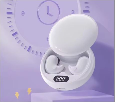 Compact Wireless Bluetooth Sleep Earbuds for Side Sleepers with Noise Isolation & 24-Hour Battery Life for Bedtime Music & Phone Calls | Thomler