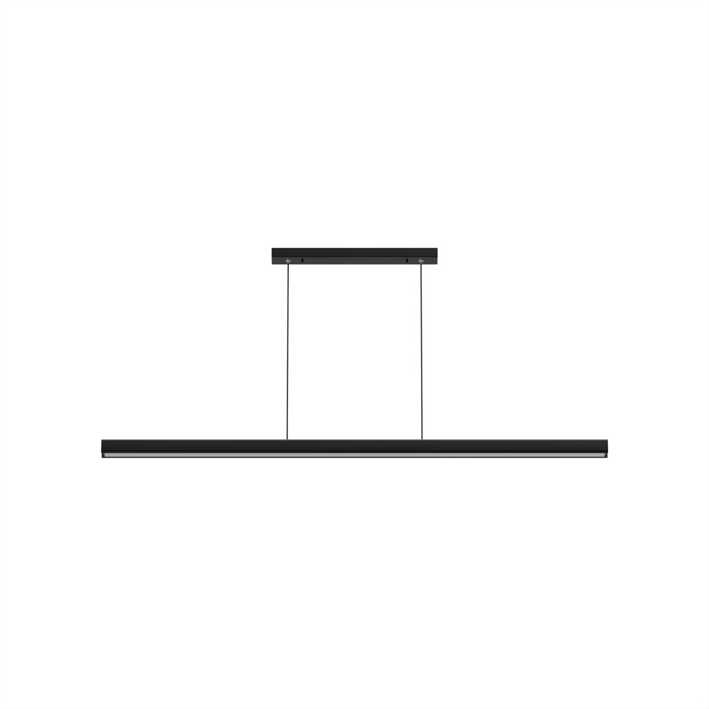 Pendant Light Aluminum Walnut Linear 31.5 in Adjustable Dining Table Kitchen Island Hanging Lamp Stepless Dimmable Modern Design | Thomler