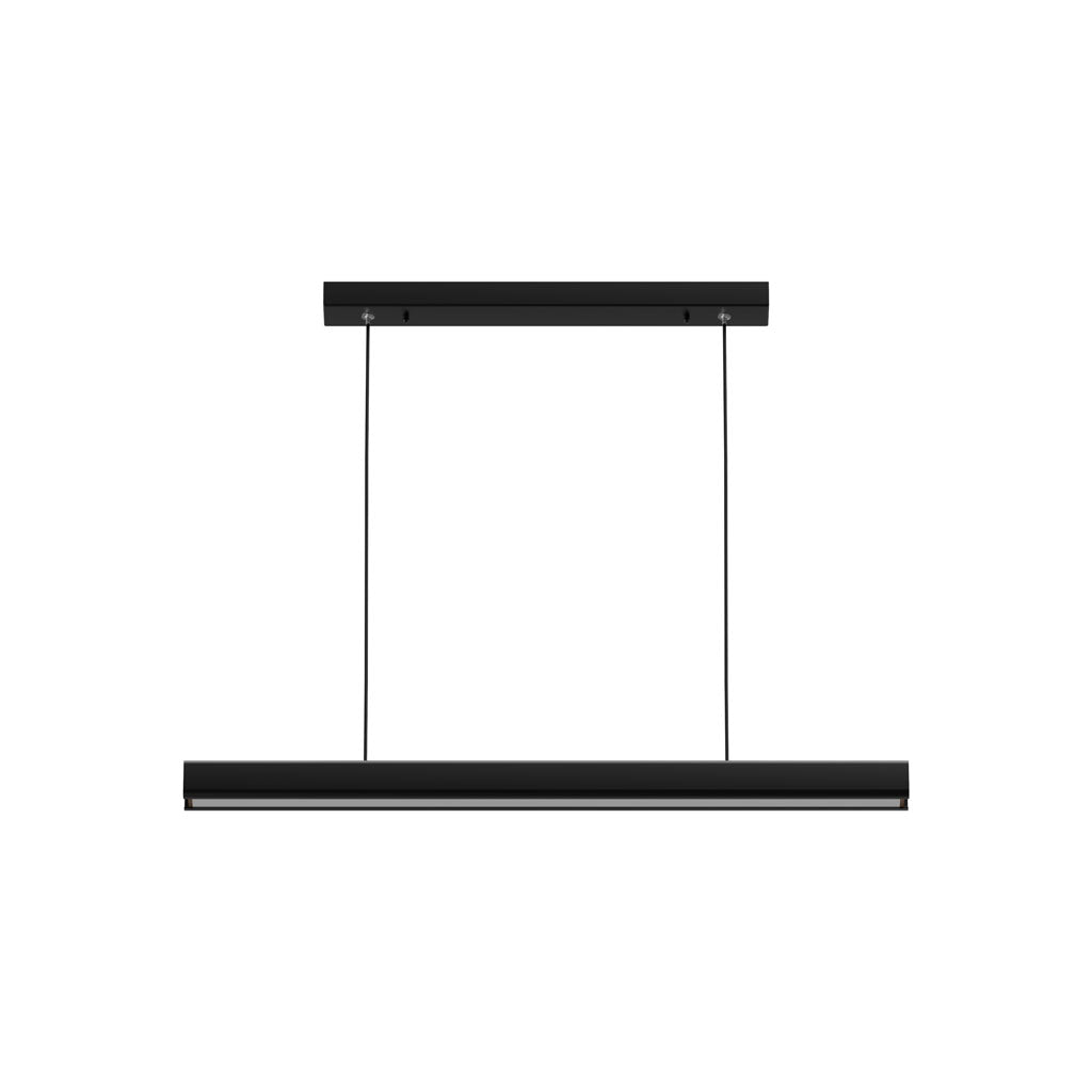 Pendant Light Aluminum Walnut Linear 31.5 in Adjustable Dining Table Kitchen Island Hanging Lamp Stepless Dimmable Modern Design | Thomler