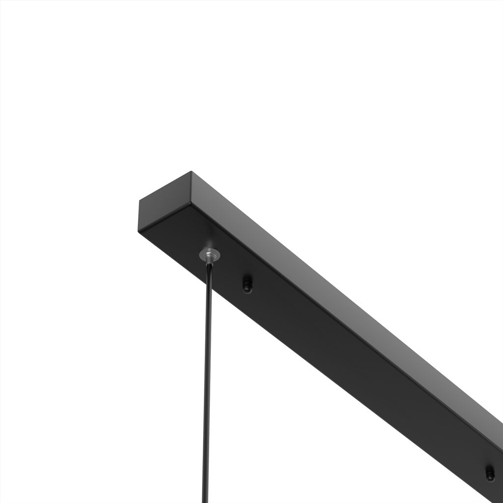 Pendant Light Aluminum Walnut Linear 31.5 in Adjustable Dining Table Kitchen Island Hanging Lamp Stepless Dimmable Modern Design | Thomler