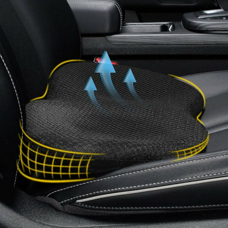 Ergonomic Memory Foam Seat Cushion with Breathable Cover for Cars, Office Chairs & Daily Use – Lumbar Support Pad for Enhanced Posture & | Thomler
