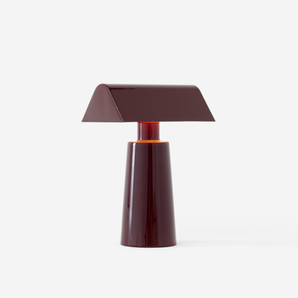 Table Lamp Lacquered Steel 8.6 in Adjustable Red White Gray Desk Lighting Three-Color LED Touch USB | Thomler