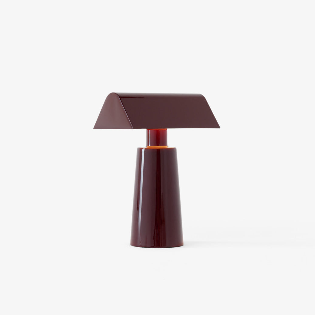 Table Lamp Lacquered Steel 8.6 in Adjustable Red White Gray Desk Lighting Three-Color LED Touch USB | Thomler