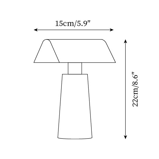 Table Lamp Lacquered Steel 8.6 in Adjustable Red White Gray Desk Lighting Three-Color LED Touch USB | Thomler