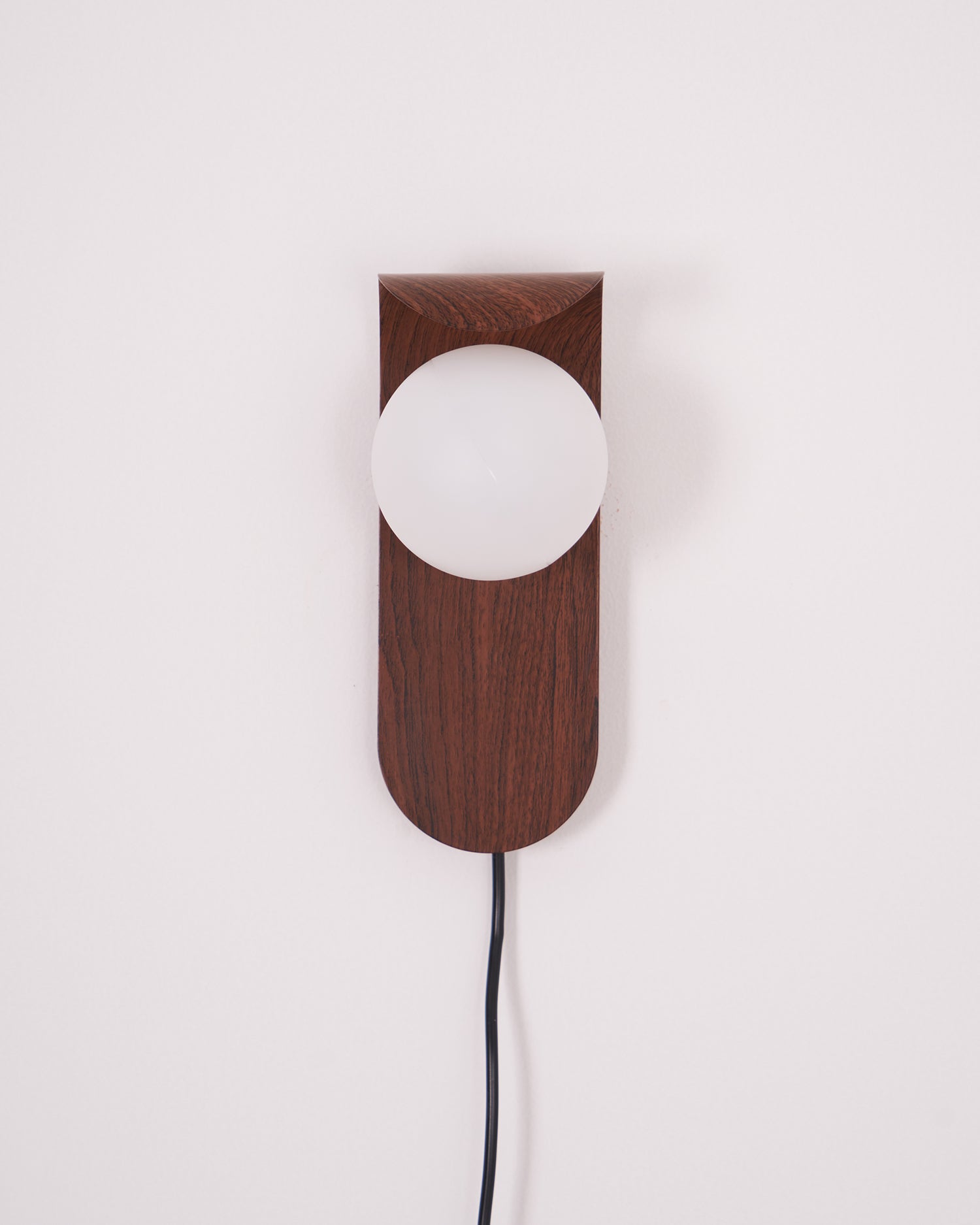 Wall Lamp Wood 9.8 in Frosted Acrylic Globe 7W Bathroom Bedroom Lighting Modern Decorative Accent | Thomler