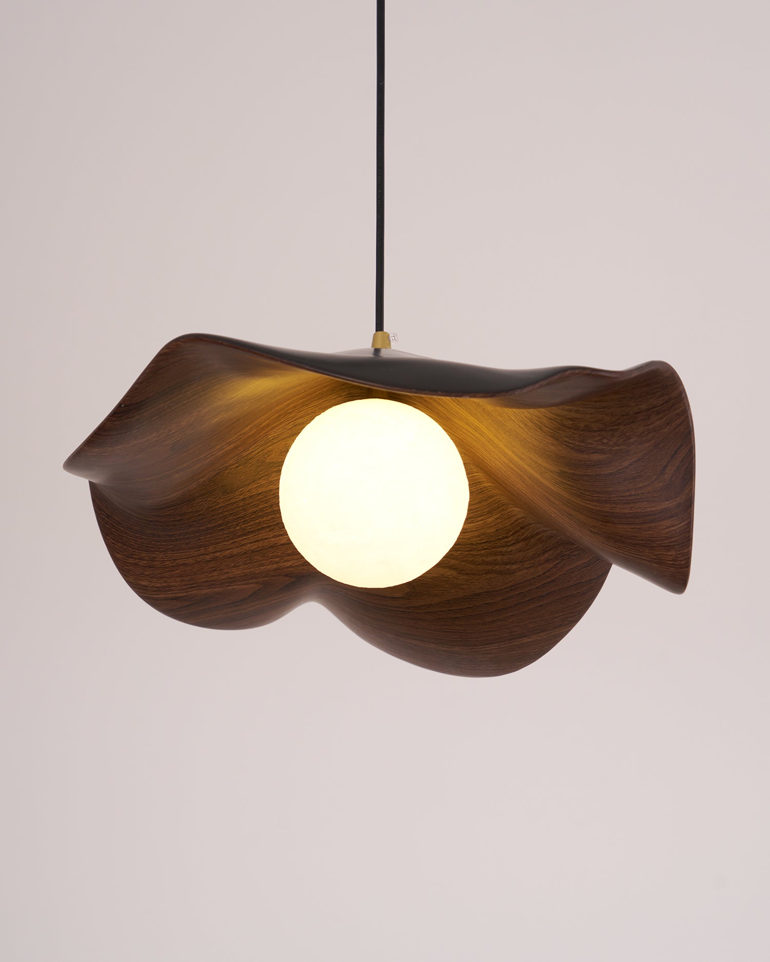 Pendant Light Resin 11 in White Dining Room Ceiling Lamp Leaf Pattern Decorative Fixture | Thomler