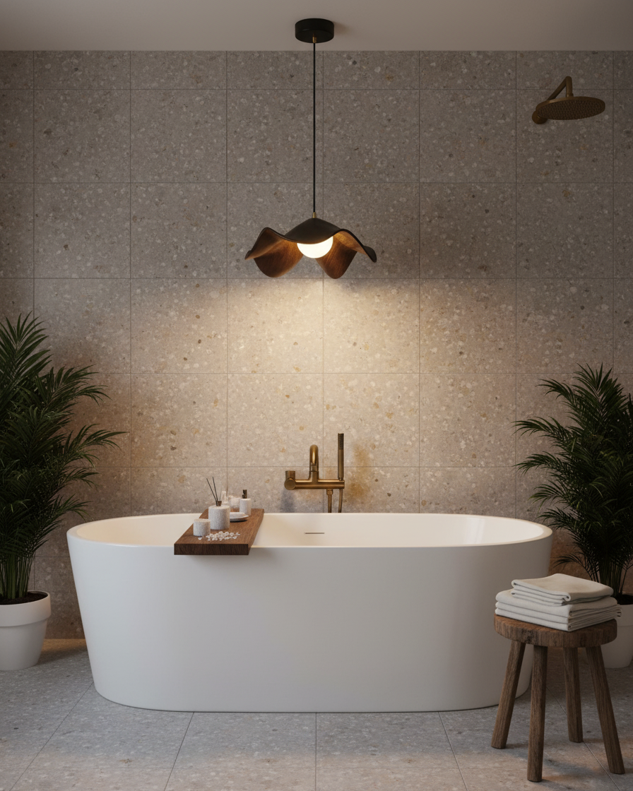 Pendant Light Resin 11 in White Dining Room Ceiling Lamp Leaf Pattern Decorative Fixture | Thomler