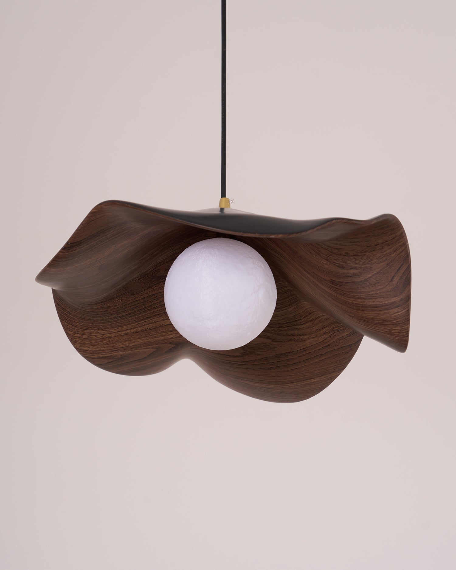 Pendant Light Resin 11 in White Dining Room Ceiling Lamp Leaf Pattern Decorative Fixture | Thomler