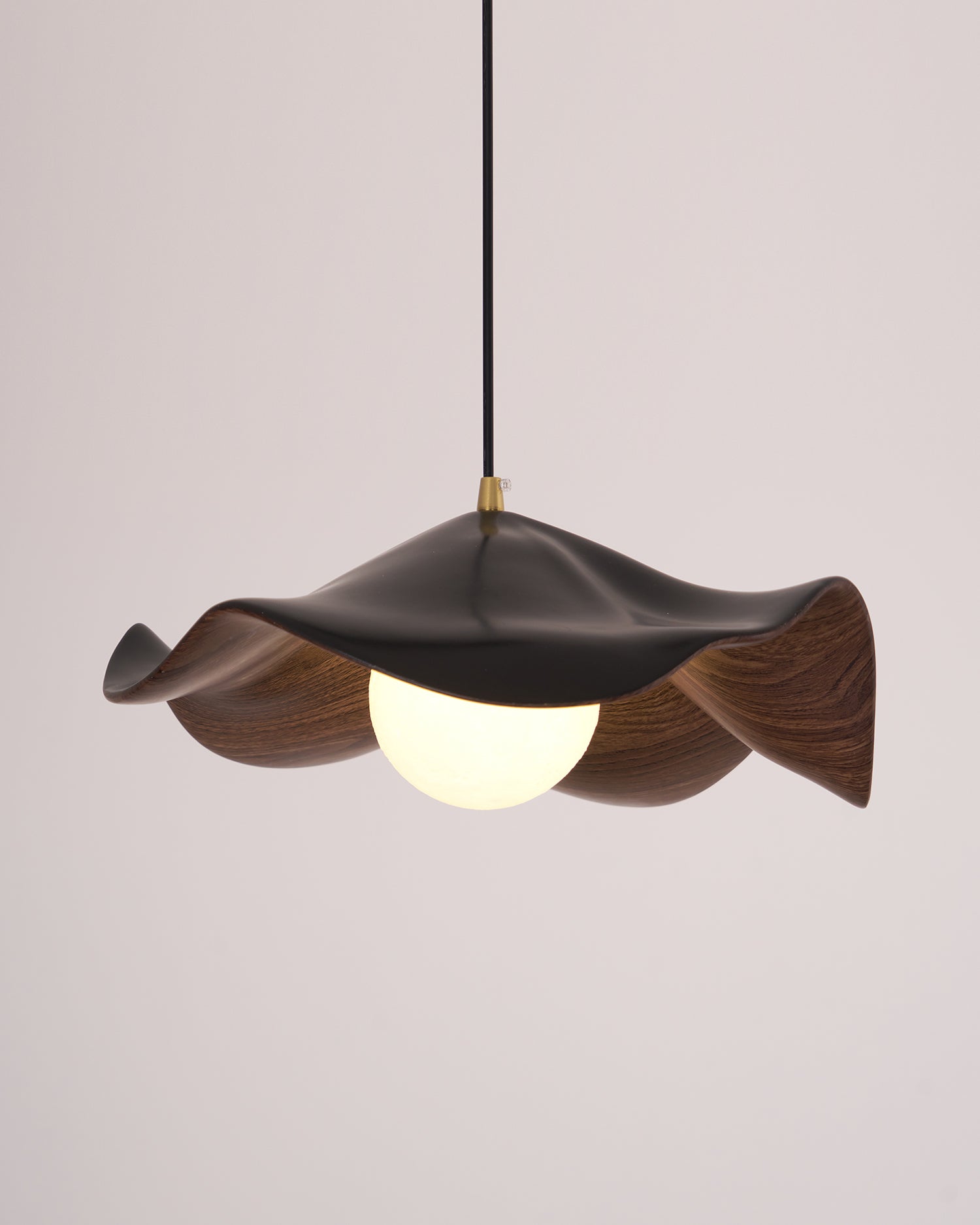 Pendant Light Resin 11 in White Dining Room Ceiling Lamp Leaf Pattern Decorative Fixture | Thomler