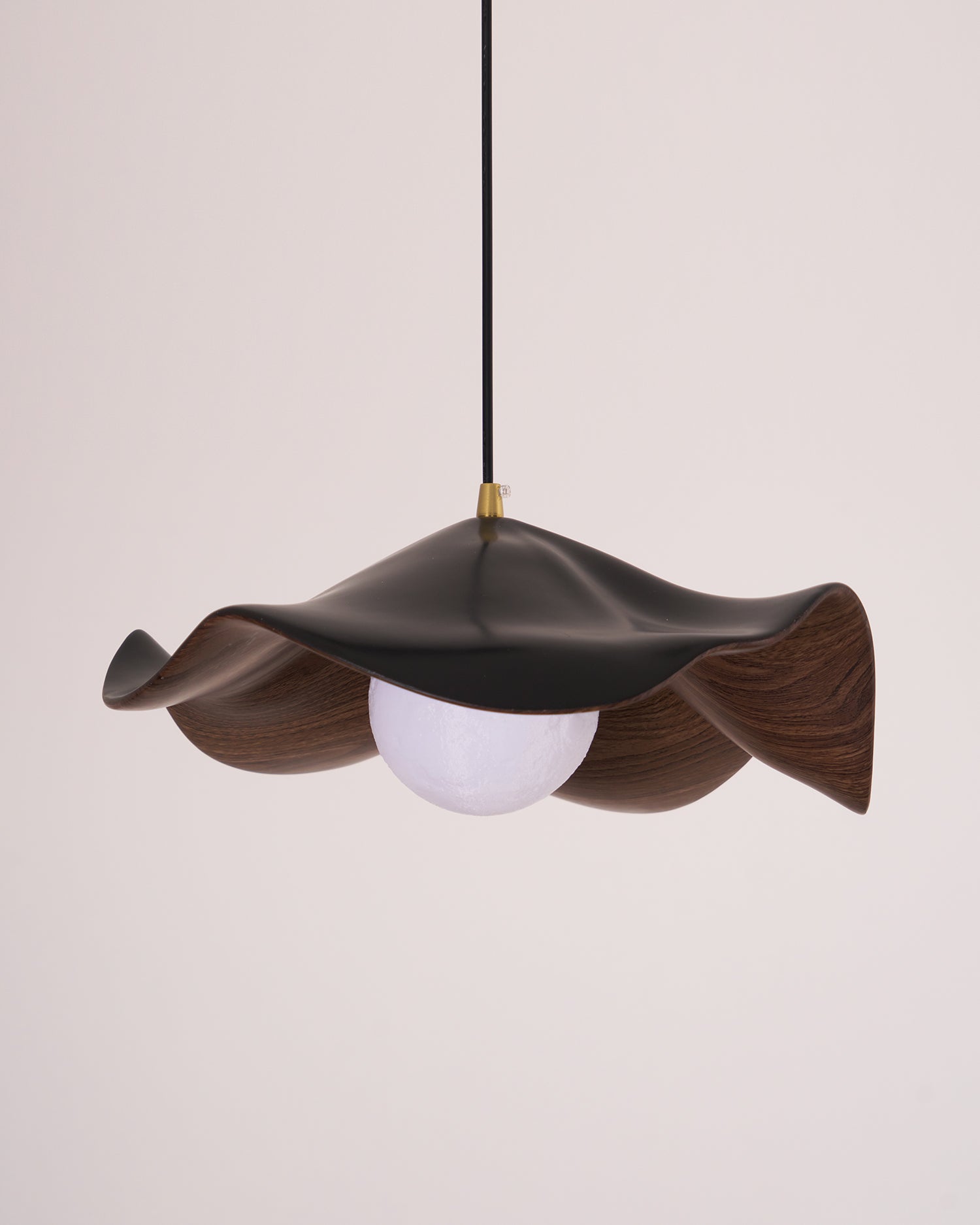 Pendant Light Resin 11 in White Dining Room Ceiling Lamp Leaf Pattern Decorative Fixture | Thomler