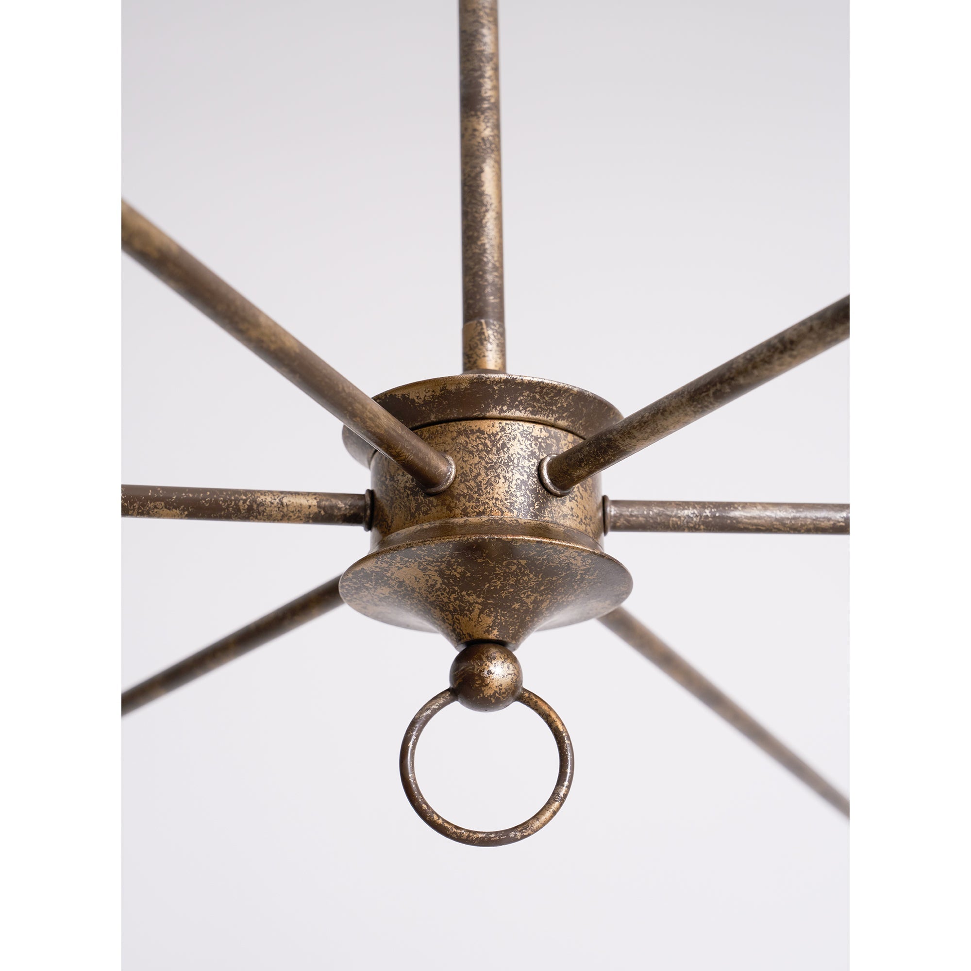 Pendant Light Brass Metal 91.0 cm Dining Room Candle Style Ceiling Chandelier Adjustable Chain E14 Hanging Fixture | Thomler