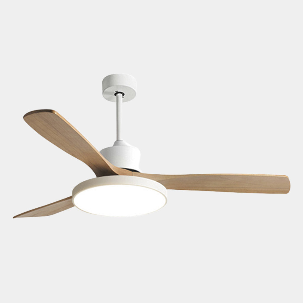 Ceiling Fan Wood 36.2 in LED Modern Bedroom Living Room Low Profile Remote Control Quiet Cooling Lighting Fixture | Thomler