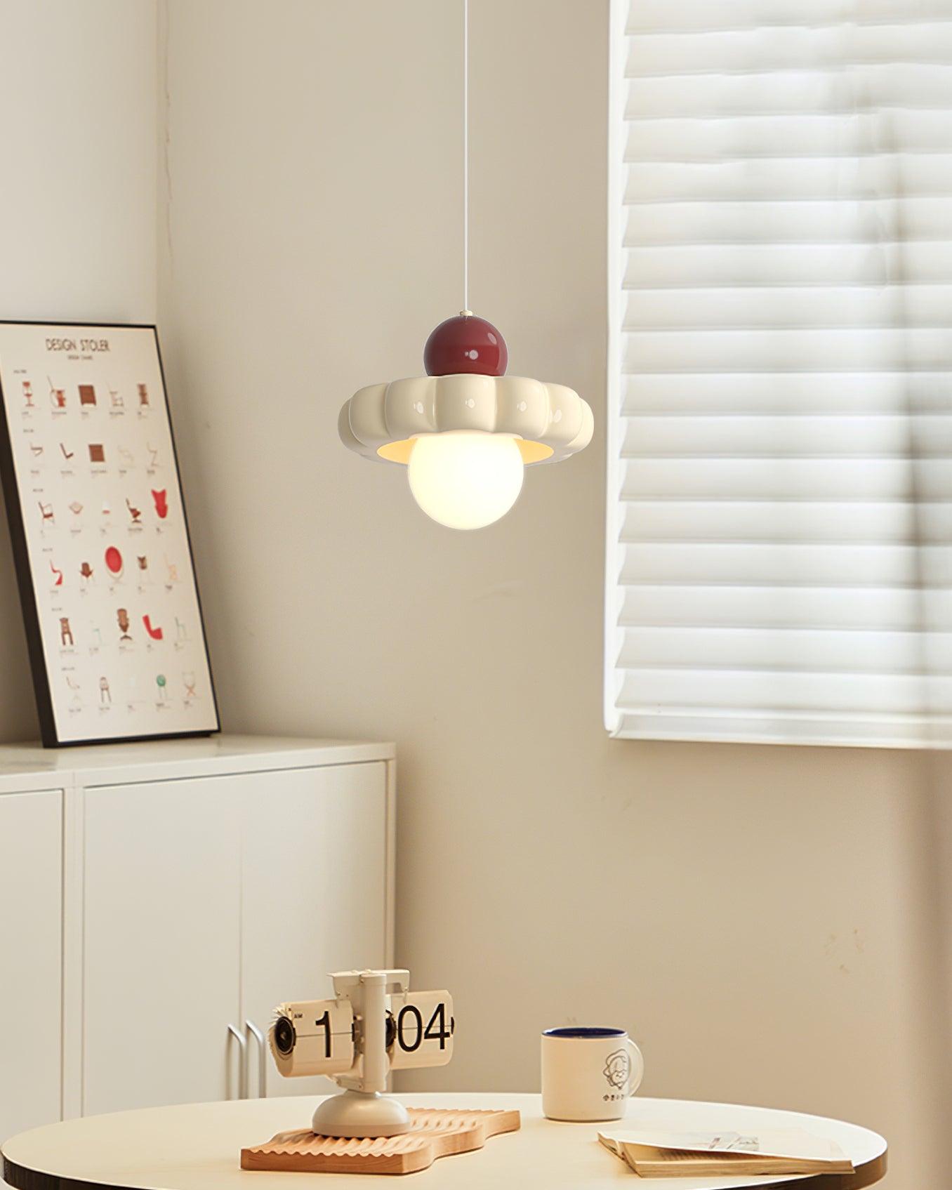 Retro Globe Pendant Light with Curved Shade – G9 Socket Ceiling Fixture for Dining Room Kitchen Bedroom – Adjustable Hanging Lamp Modern | Thomler