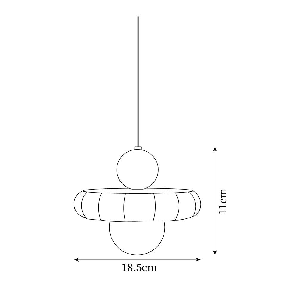Retro Globe Pendant Light with Curved Shade – G9 Socket Ceiling Fixture for Dining Room Kitchen Bedroom – Adjustable Hanging Lamp Modern | Thomler