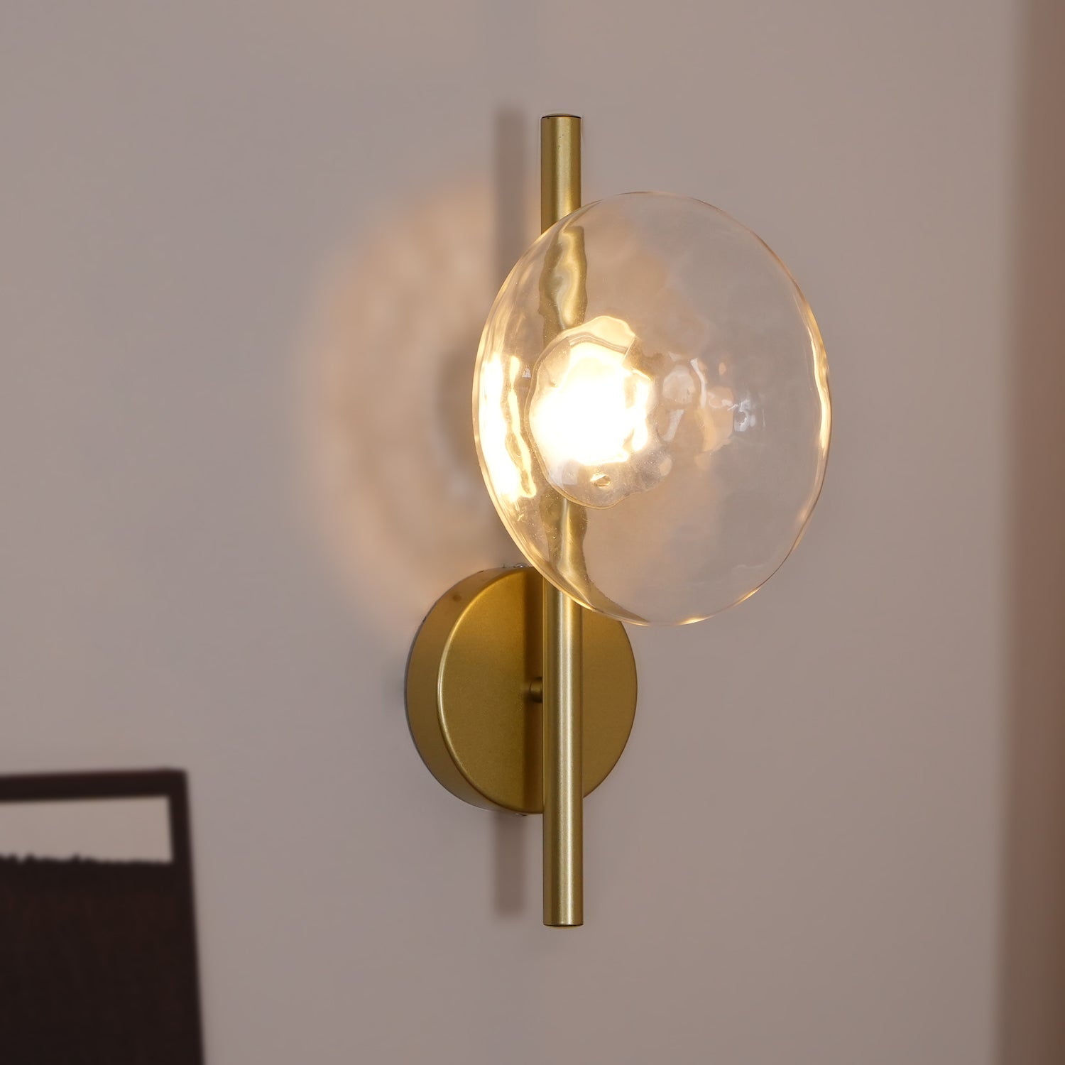Wall Lamp Glass 7.9 in LED Black Or Gold Bedroom Hallway Decorative Modern Sconce Lighting Fixture | Thomler