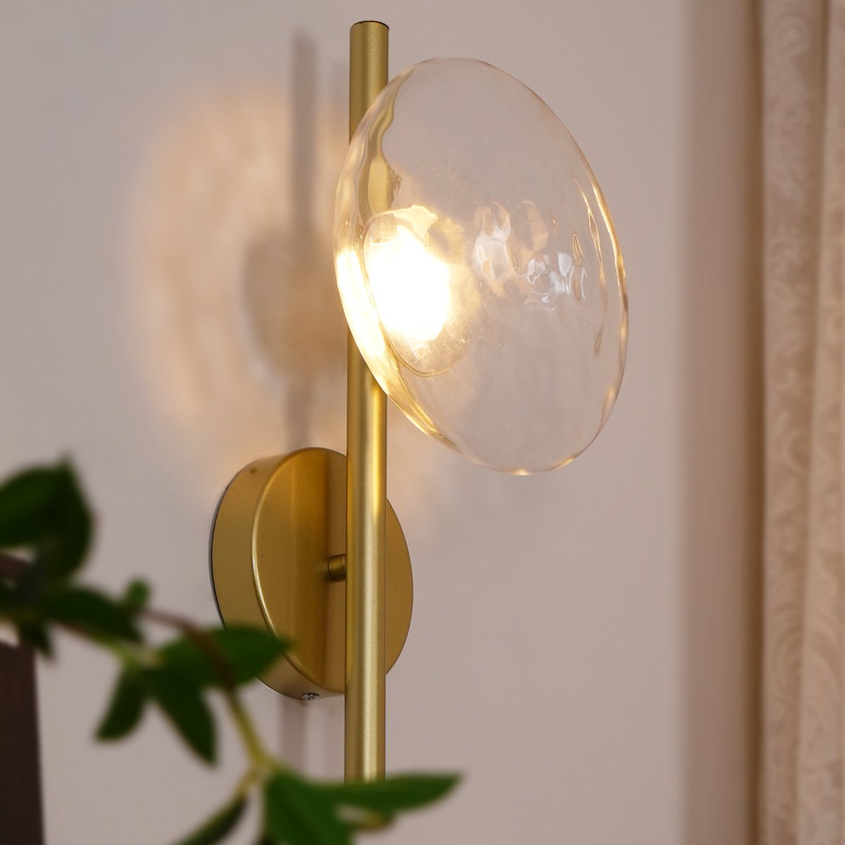 Wall Lamp Glass 7.9 in LED Black Or Gold Bedroom Hallway Decorative Modern Sconce Lighting Fixture | Thomler