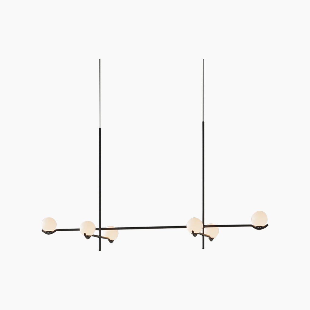 Chandelier Pendant Light Metal 23.6 in Modern Living Room Dining Bedroom Multi Glass Balls | Thomler