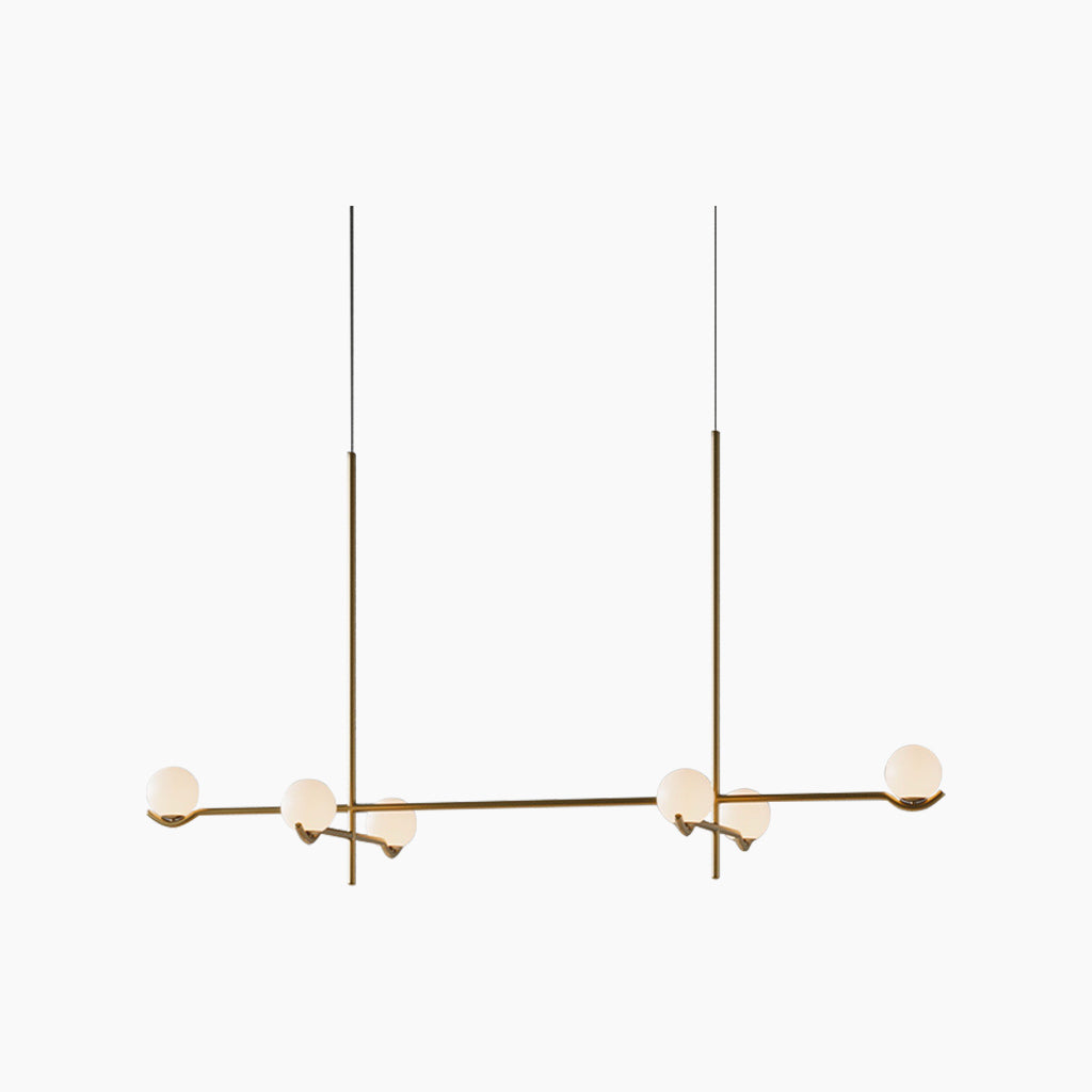 Chandelier Pendant Light Metal 23.6 in Modern Living Room Dining Bedroom Multi Glass Balls | Thomler