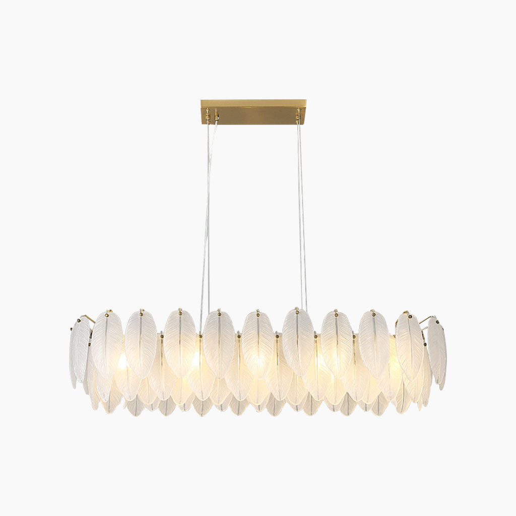Chandelier Metal Glass LED 19.7 in Round Luxury Living Room Dining Room Lighting Decorative Fixture | Thomler