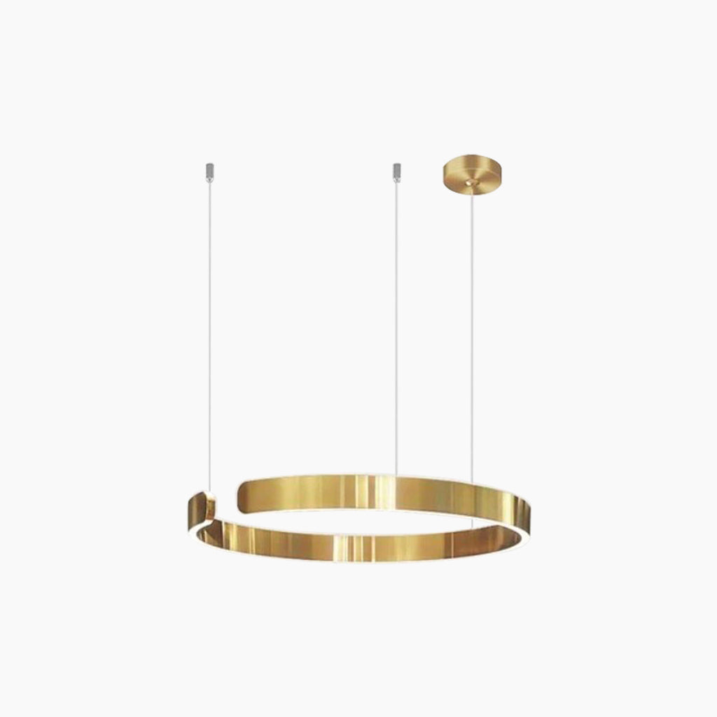 Pendant Light Aluminum Circular LED Chandelier 31.5 in Adjustable Living Room Dining Room Modern Minimalist Ceiling Lamp | Thomler