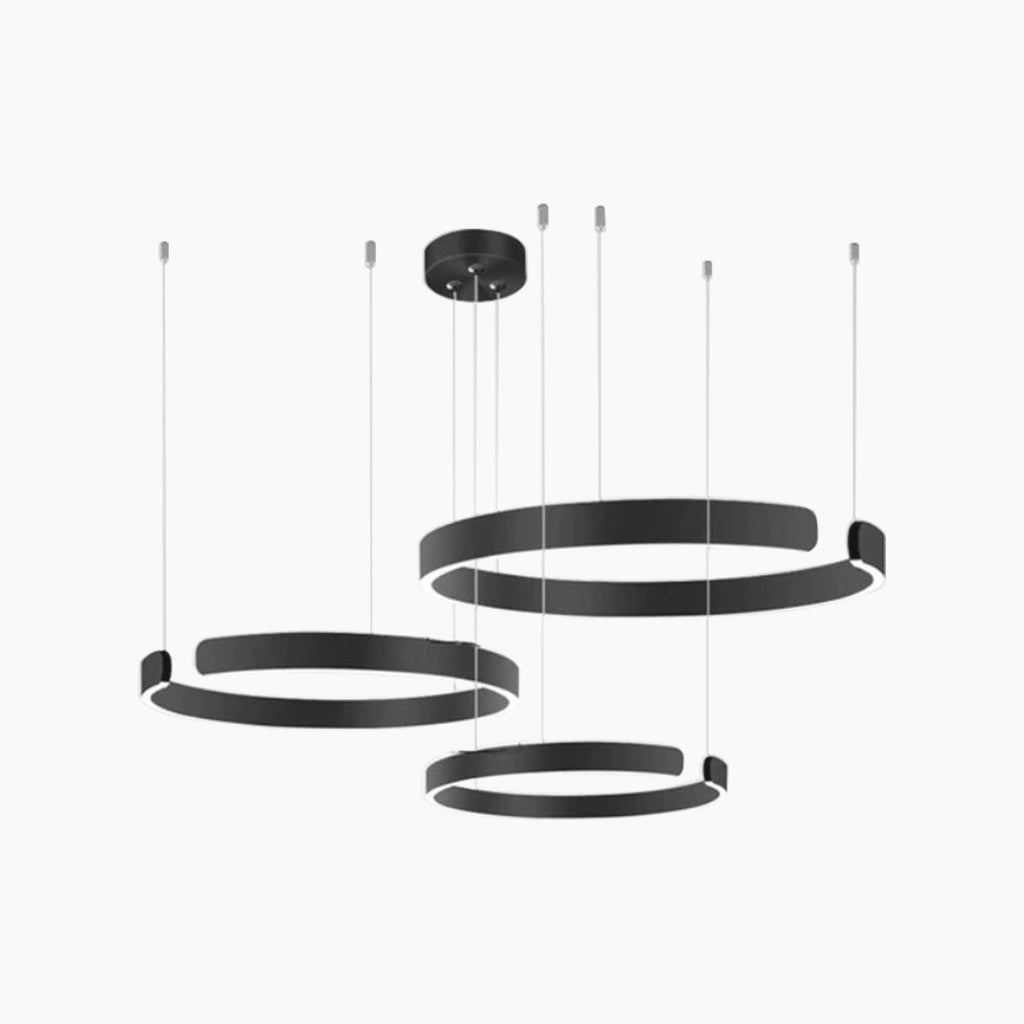 Pendant Light Aluminum Circular LED Chandelier 31.5 in Adjustable Living Room Dining Room Modern Minimalist Ceiling Lamp | Thomler
