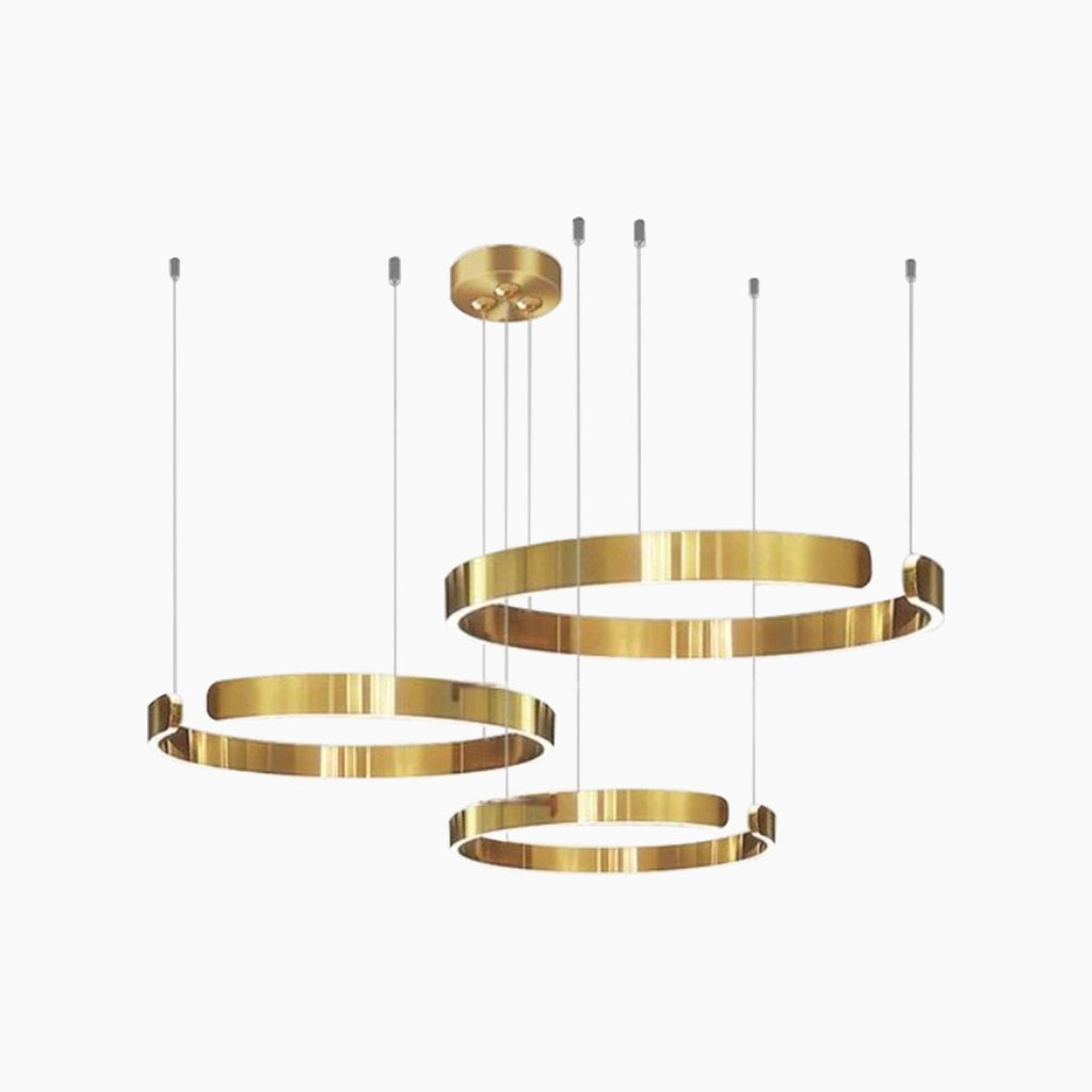 Pendant Light Aluminum Circular LED Chandelier 31.5 in Adjustable Living Room Dining Room Modern Minimalist Ceiling Lamp | Thomler