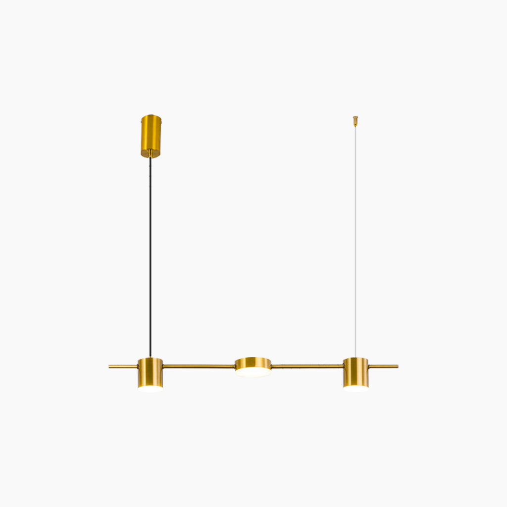 Chandelier Aluminum Linear 27.6 in Multi Light Dimmable Dining Room Kitchen Island Modern LED Ceiling Fixture | Thomler