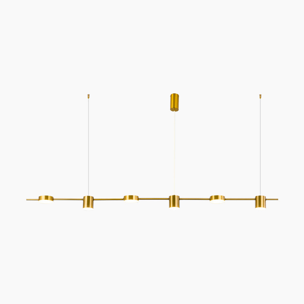 Chandelier Aluminum Linear 27.6 in Multi Light Dimmable Dining Room Kitchen Island Modern LED Ceiling Fixture | Thomler