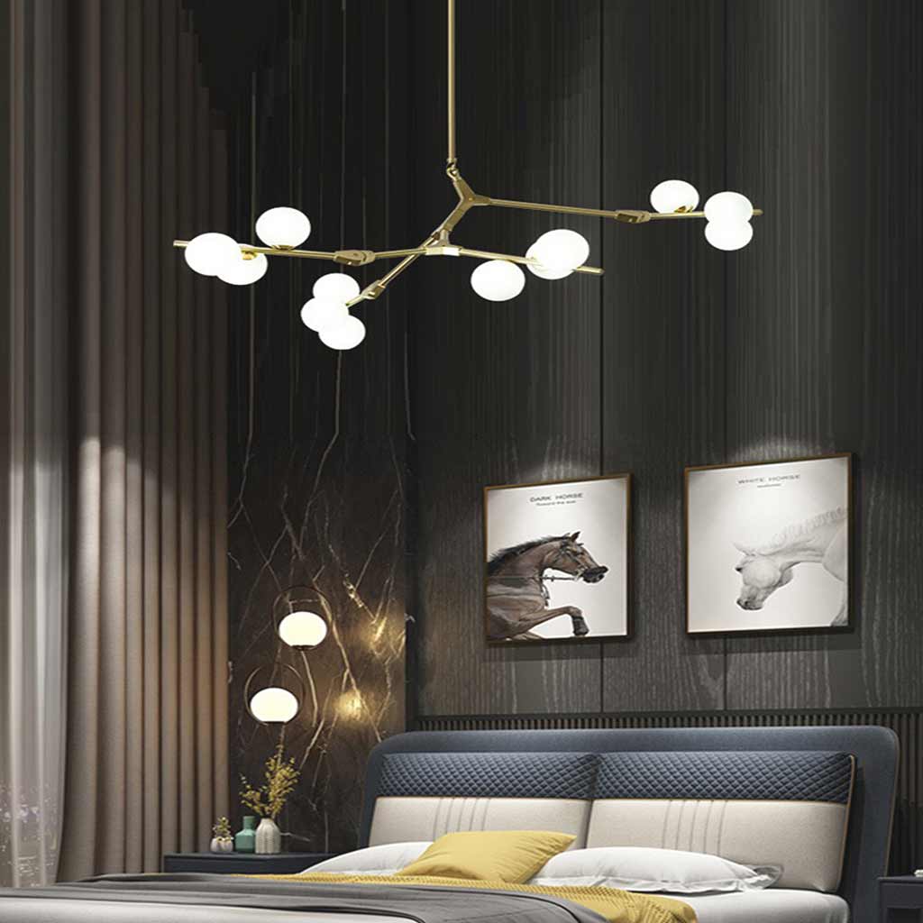 Chandelier Metal Branching 48 in Adjustable Living Room Dining Room Modern Lighting Fixture | Thomler