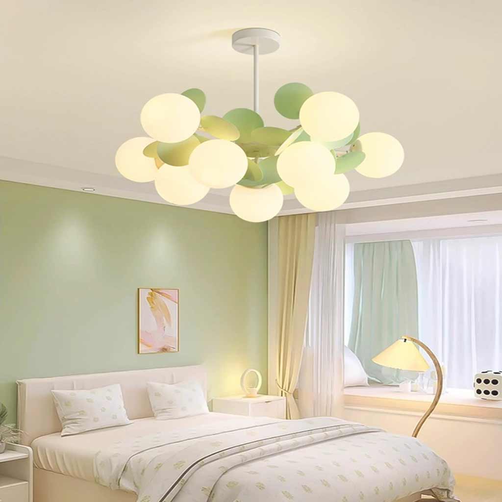 Chandelier Opal Glass Branch 23.6 in LED Living Room Dining Room Decorative Ceiling Light Fixture Modern Artistic Multi Light | Thomler
