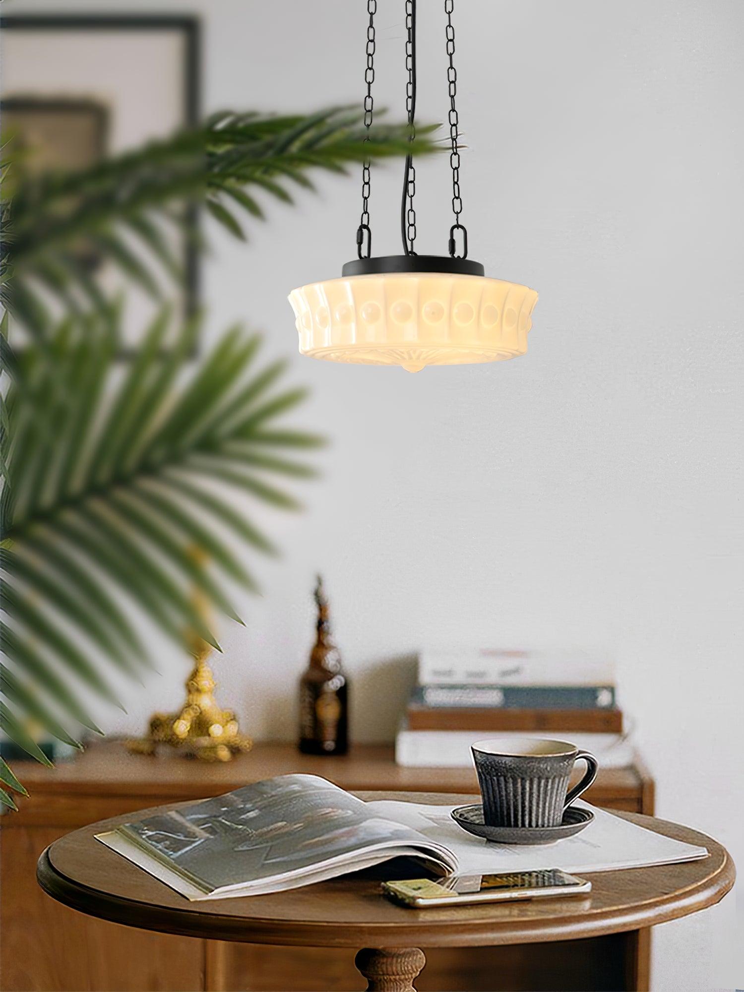 Hanging Ceiling Fixture with Dome Shade and Height-Adjustable Suspension for Kitchen Islands, Breakfast Nooks, Dining Spaces | Thomler