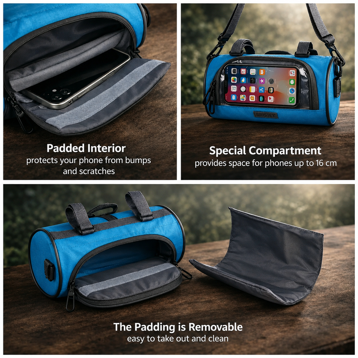 Handlebar Phone Pouch with Touch Window for Bikes & Cycles | Thomler