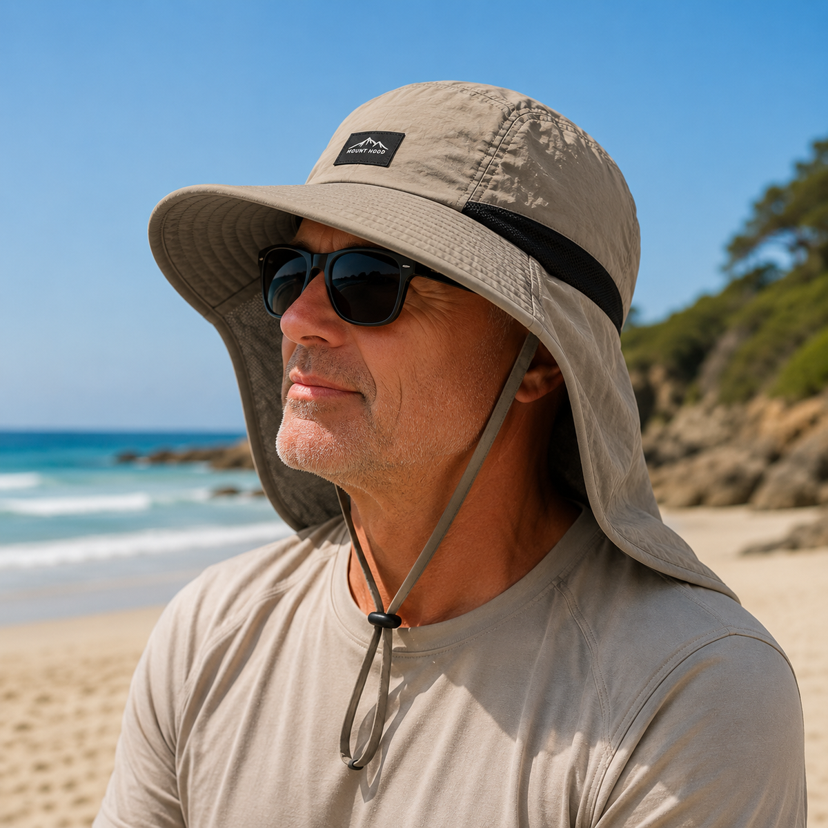 Wide-Brim Sun Hat with Full Neck Shield & UPF 50+ UV Protection for Men & Women – Quick-Dry Outdoor Headwear | Thomler