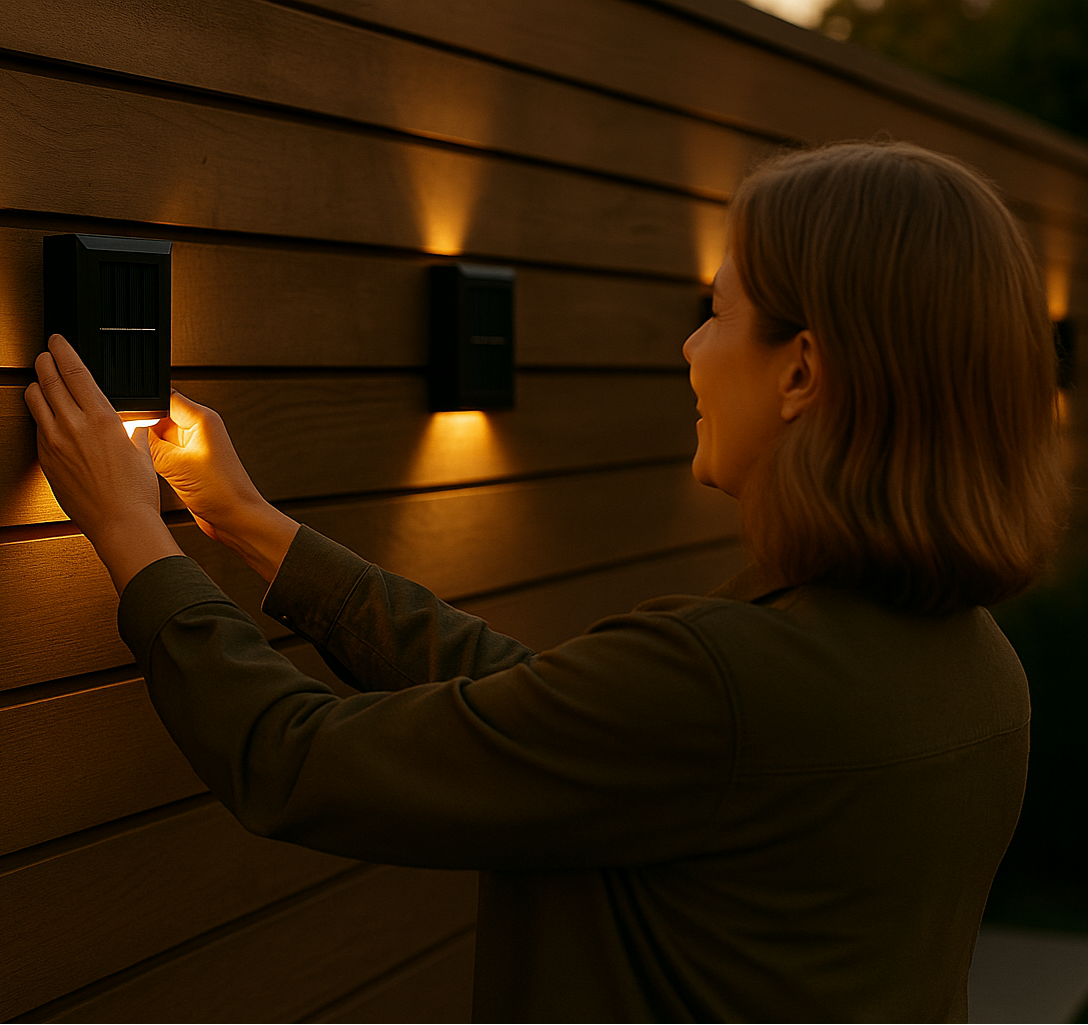 Cordless Solar-Powered LED Garden Light with Dusk Sensor – Weatherproof Outdoor Wall Fixture for Patio, Fence, Pathway & Yard | Thomler