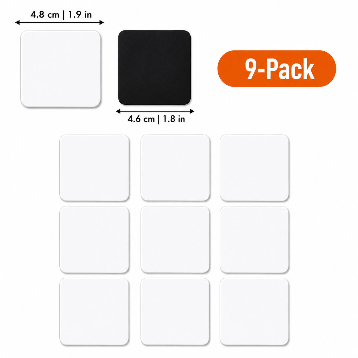 DIY Photo Fridge Magnets – Clear Acrylic Blank Magnet Set for Custom Pictures & Keepsakes – Round, Square & Rounded Edges – 9 or 16 Pack | Thomler